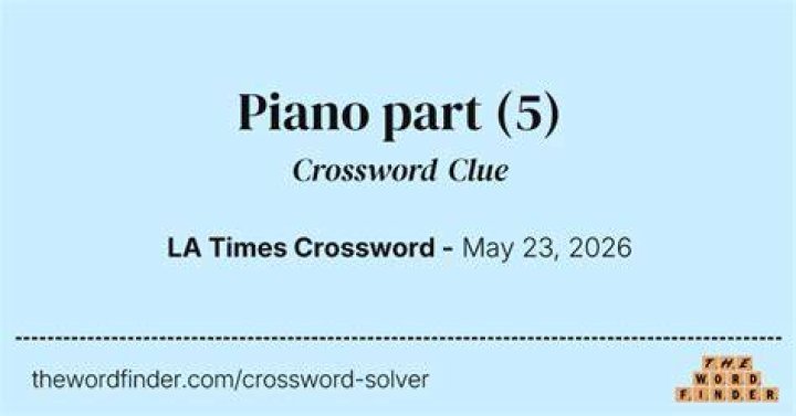About 6.5 inches, on a standard piano Crossword Clue