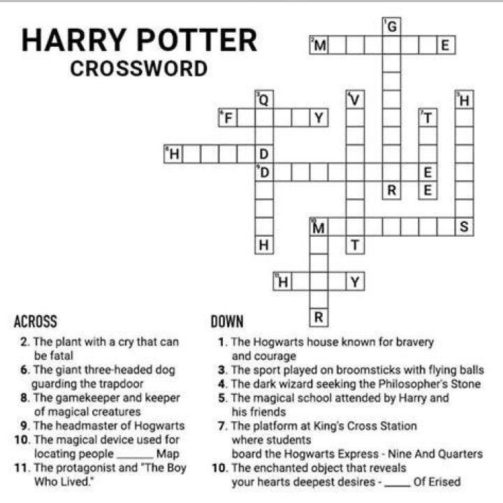 Bit of dark magic in Harry Potter Crossword Clue