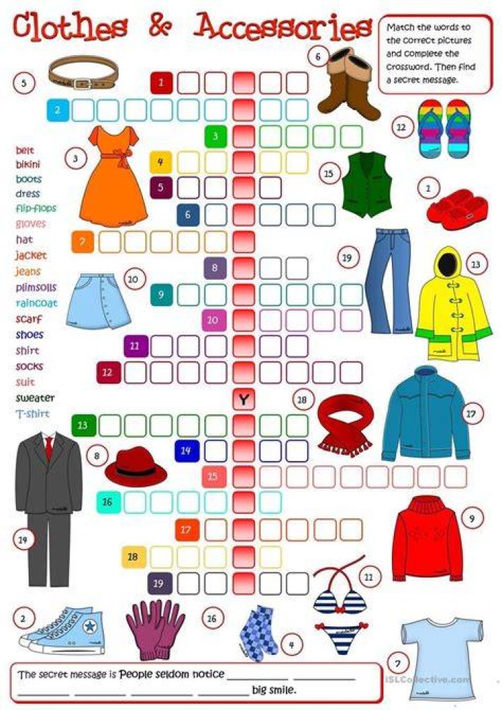 Clothes Crossword Clue