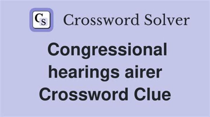 Congressional hearing airer Crossword Clue