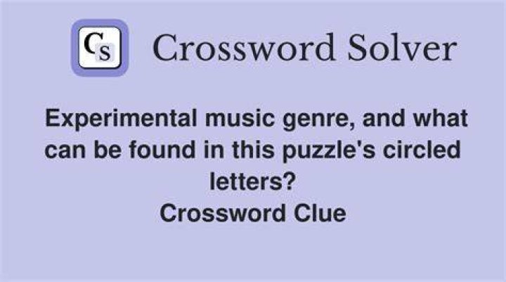 Experimental nonmelodic genre Crossword Clue