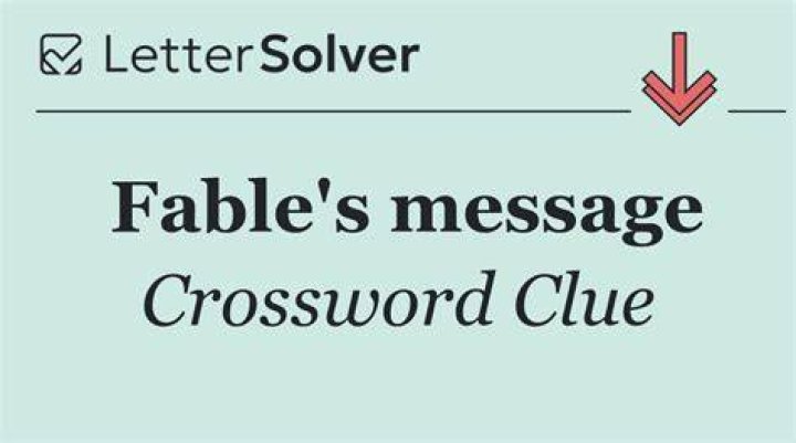 Fable’s end Crossword Clue