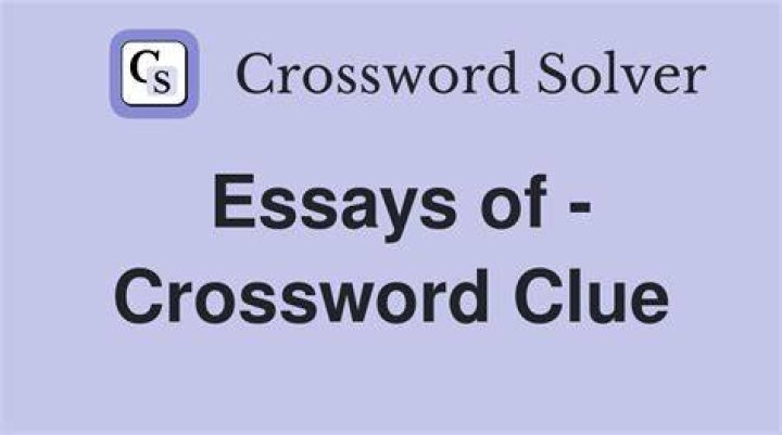 Guest essays Crossword Clue