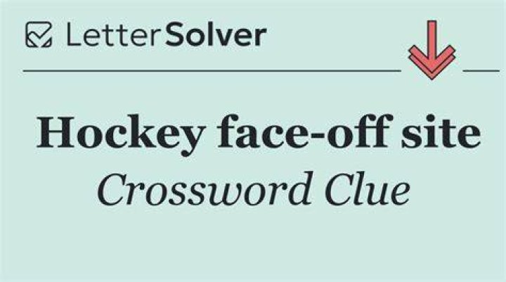 Hockey face-off site Crossword Clue