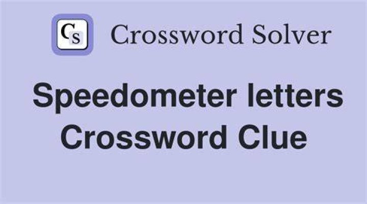 Letters on a speedometer Crossword Clue