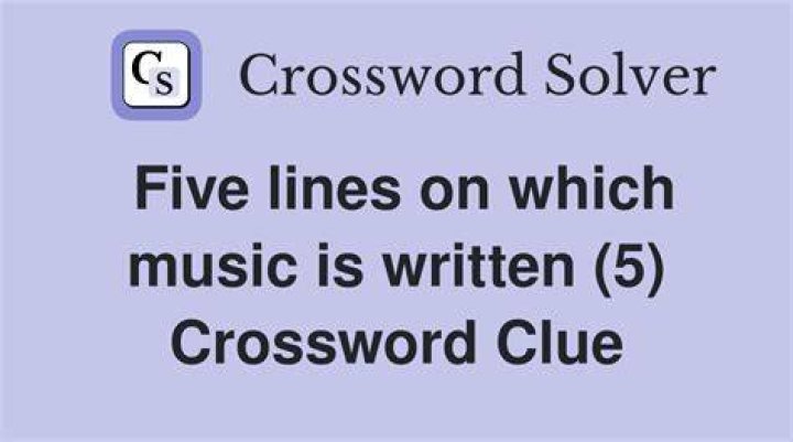 Lines on which music is written Crossword Clue
