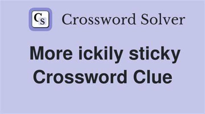 More sticky and viscous Crossword Clue