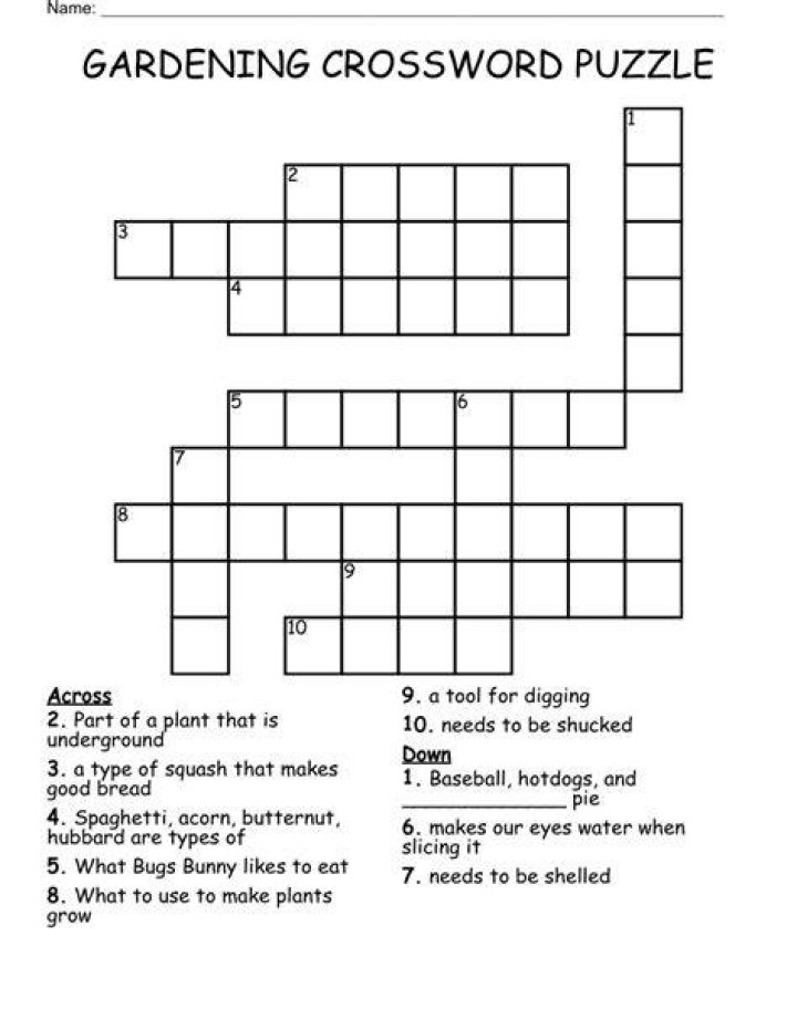 National Garden Mo. Crossword Clue
