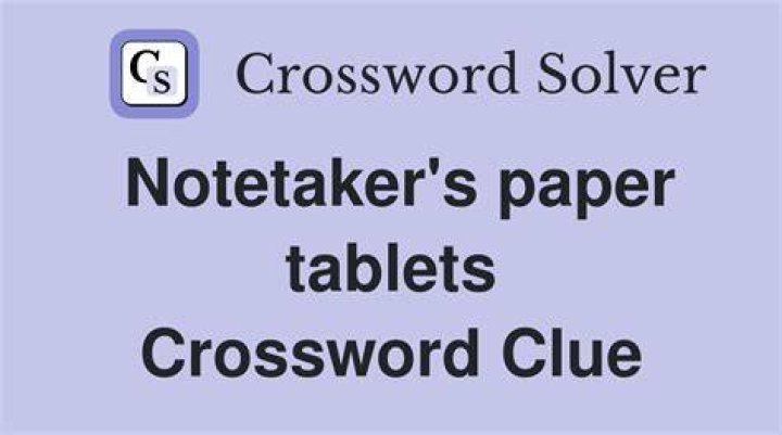 Note taker Crossword Clue