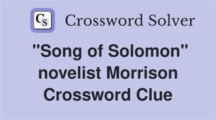 Novelist Morrison Crossword Clue