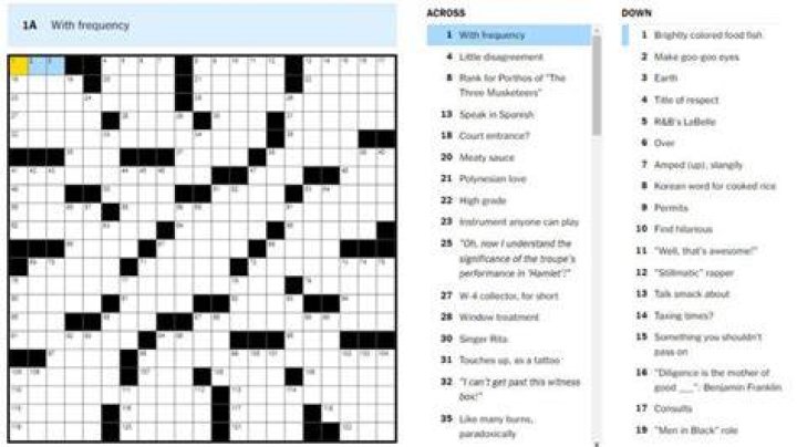 NYT Crossword Answers 12/15/19