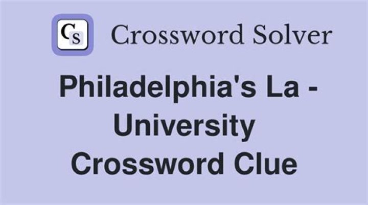 *Philadelphia university, familiarly Crossword Clue