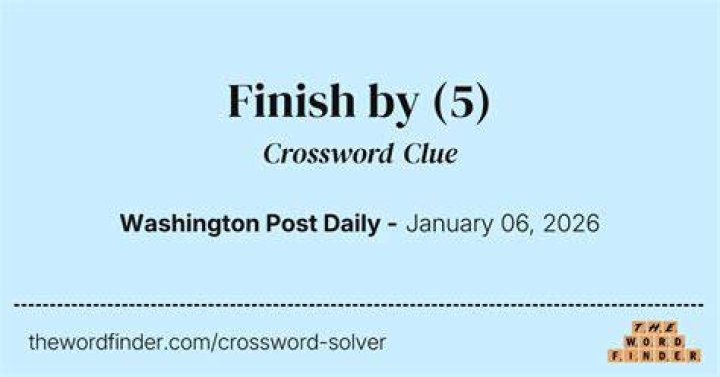 Photo finish Crossword Clue