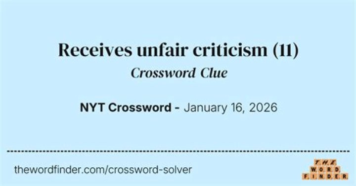 Response to unfair criticism Crossword Clue