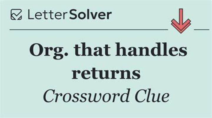 Returns org. Crossword Clue