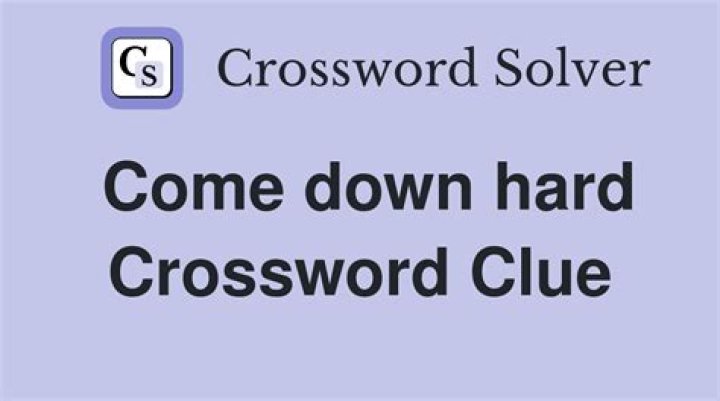 Sits (down) hard Crossword Clue