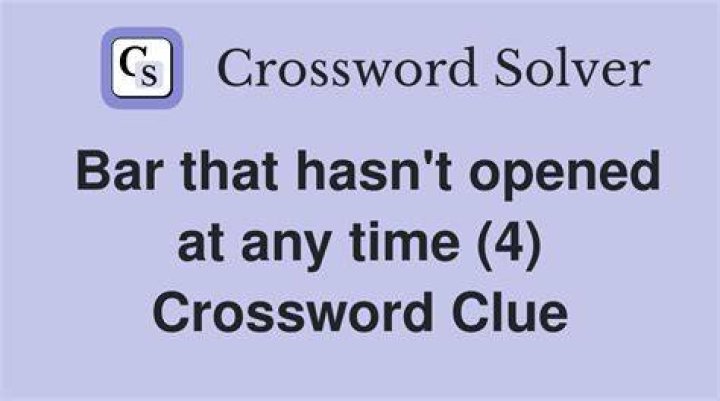 Something that might be kept in a bar Crossword Clue