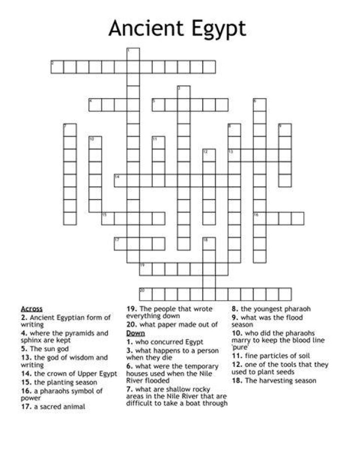 Symbols of rebirth in ancient Egypt Crossword Clue