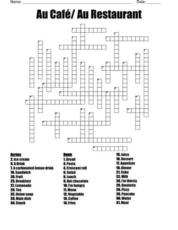 Team at an upscale restaurant Crossword Clue