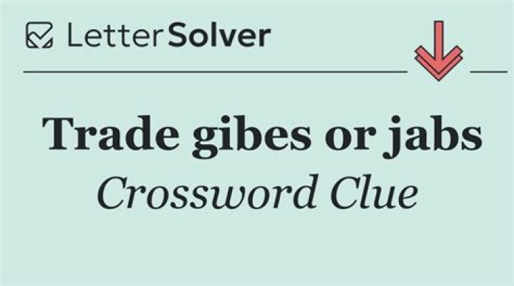 Trade jabs Crossword Clue