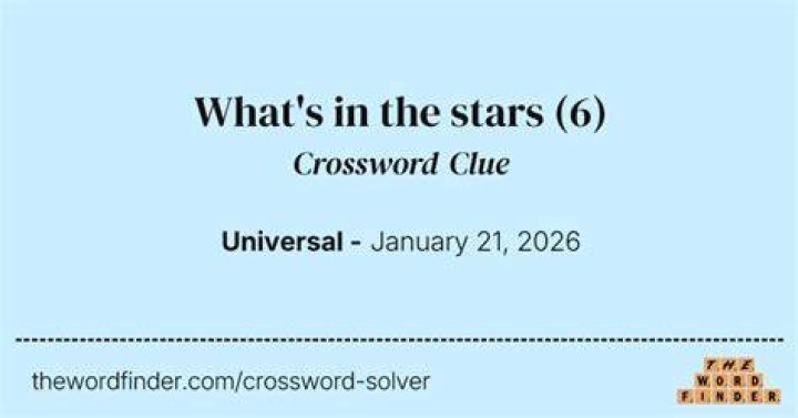What’s in the stars Crossword Clue