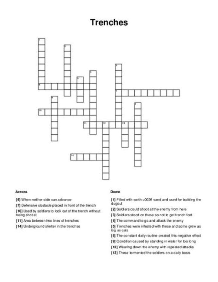 Work done in the trenches? Crossword Clue