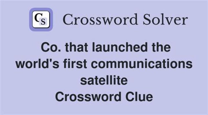 World’s first TV channel to be transmitted via satellite Crossword Clue